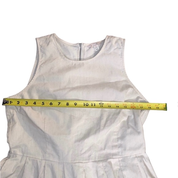 Size 12 Gap Linen Blend Dress with Yellow Trim - Picture 9 of 11